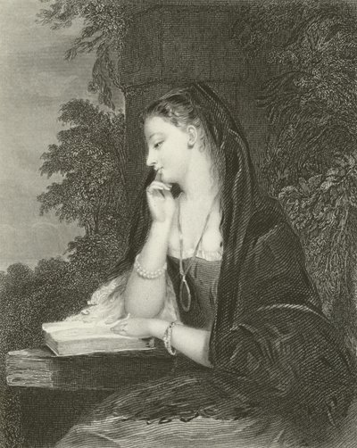 乙女瞑想 作： Gilbert Stuart Newton